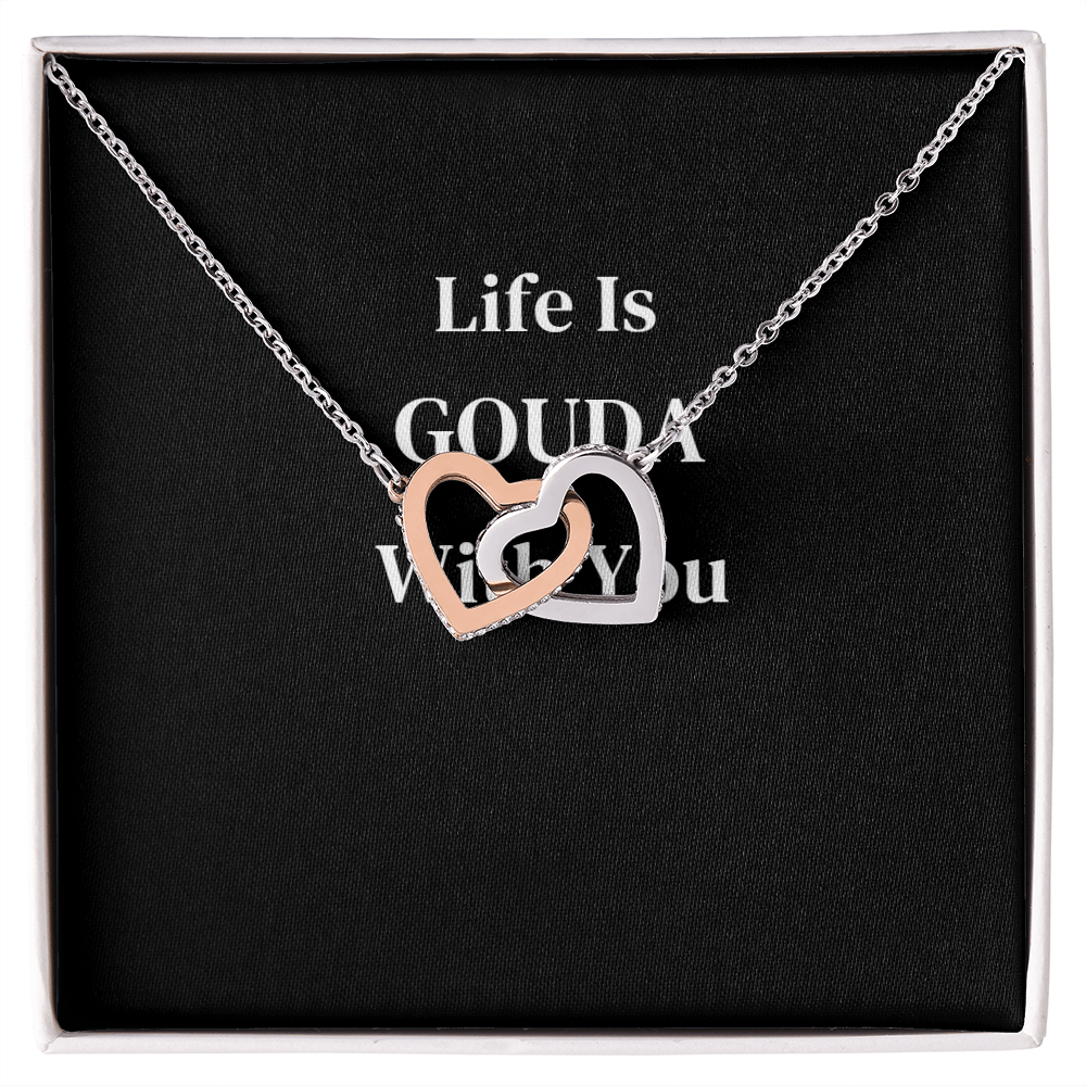 Interlocking Hearts Necklace — Life Is Gouda With You