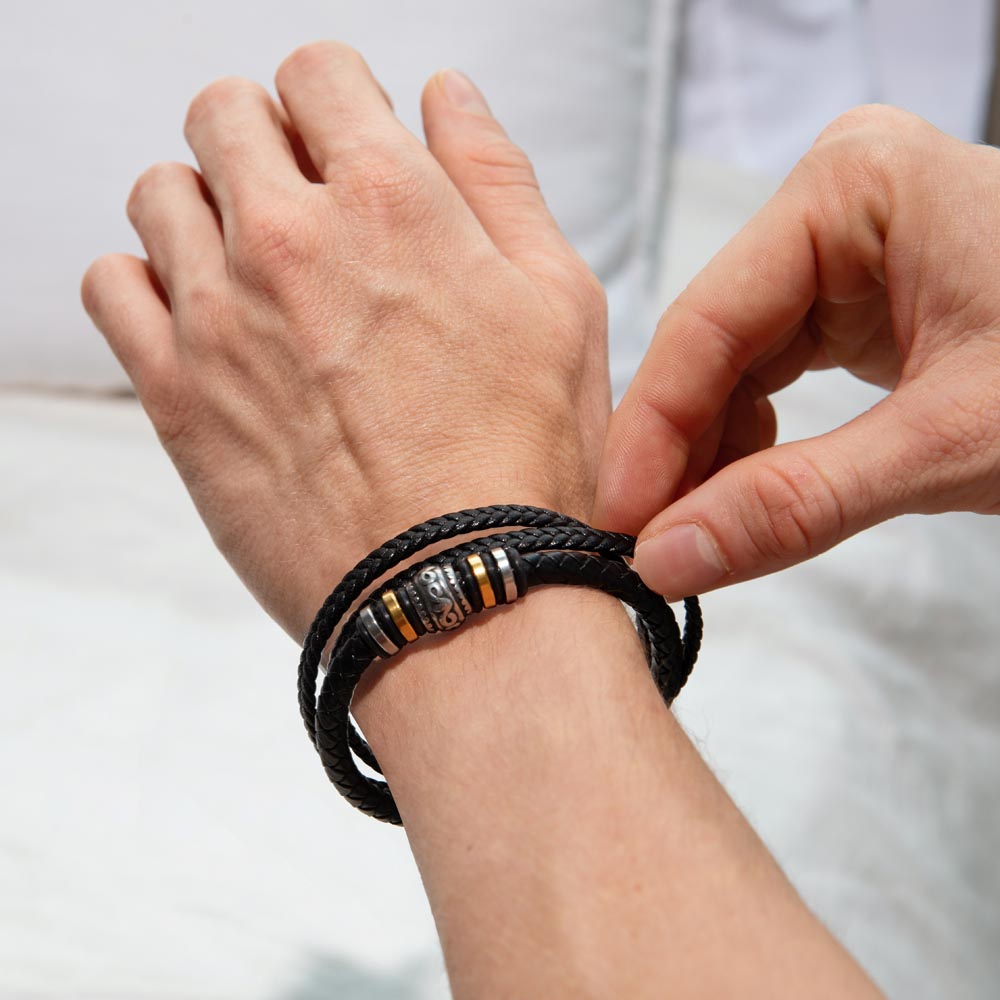 Endless Love Braided Leather Bracelet