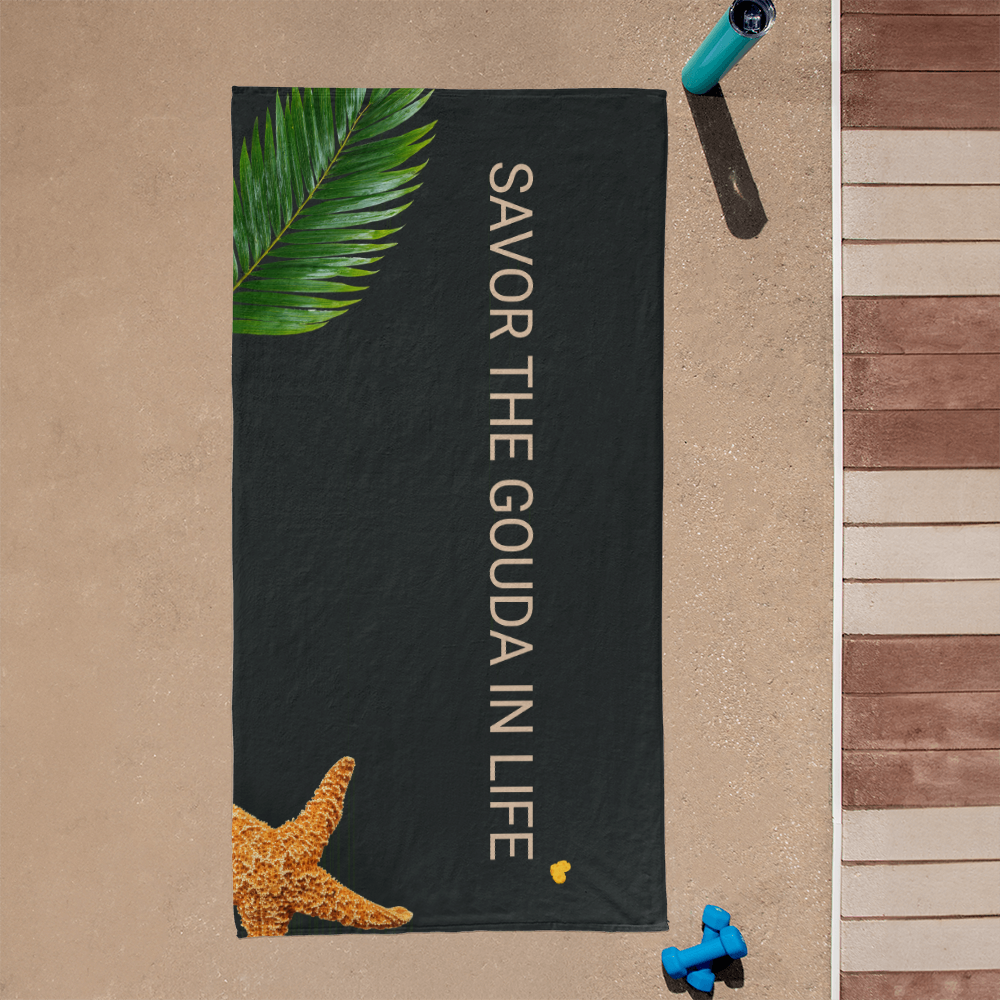 Savor The Gouda In Life | Summer Lounge Towel
