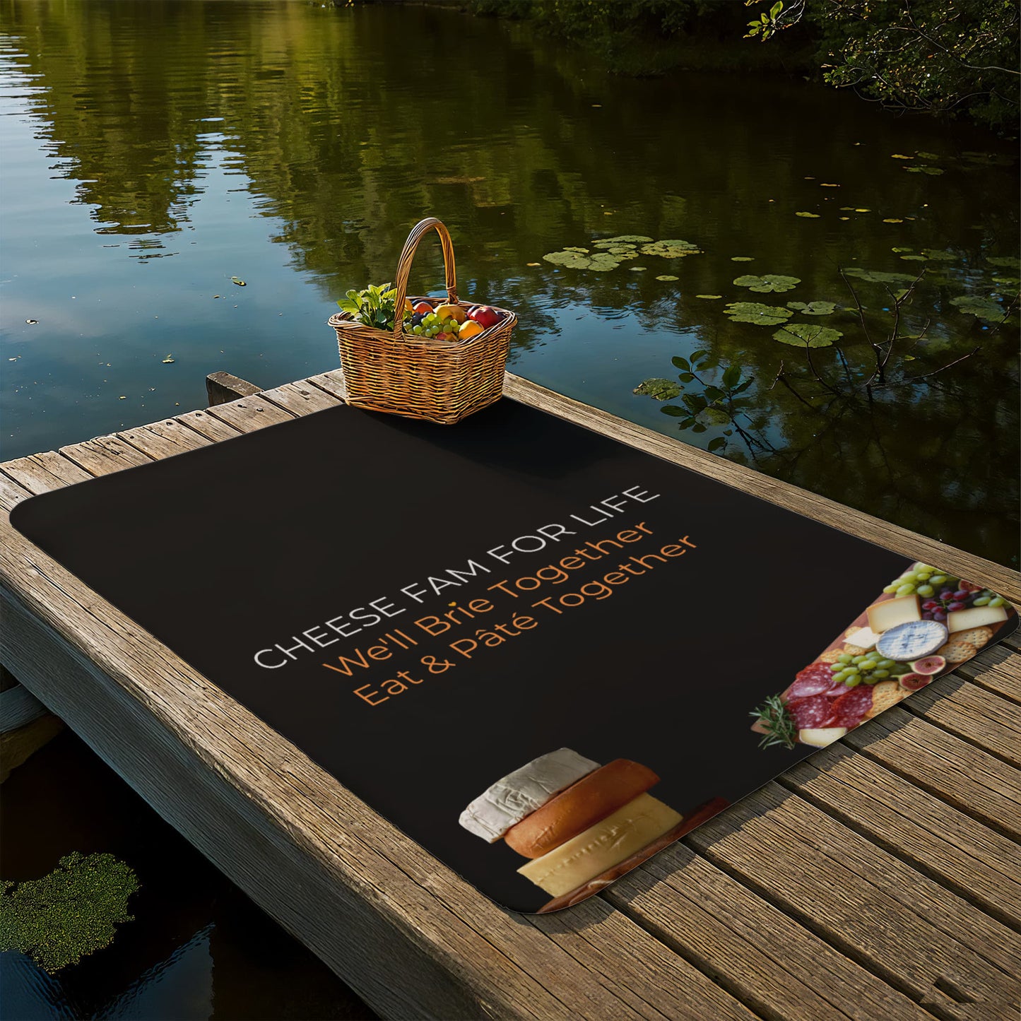 Cheese Fam For Life — Sherpa Fleece | Cozy Gift for Cheese & Charcuterie Nights