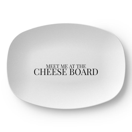 Meet Me At The Cheese Board — Charcuterie Platter | Cheese Lover Gift | Entertaining Serving Tray | Kitchen Decor