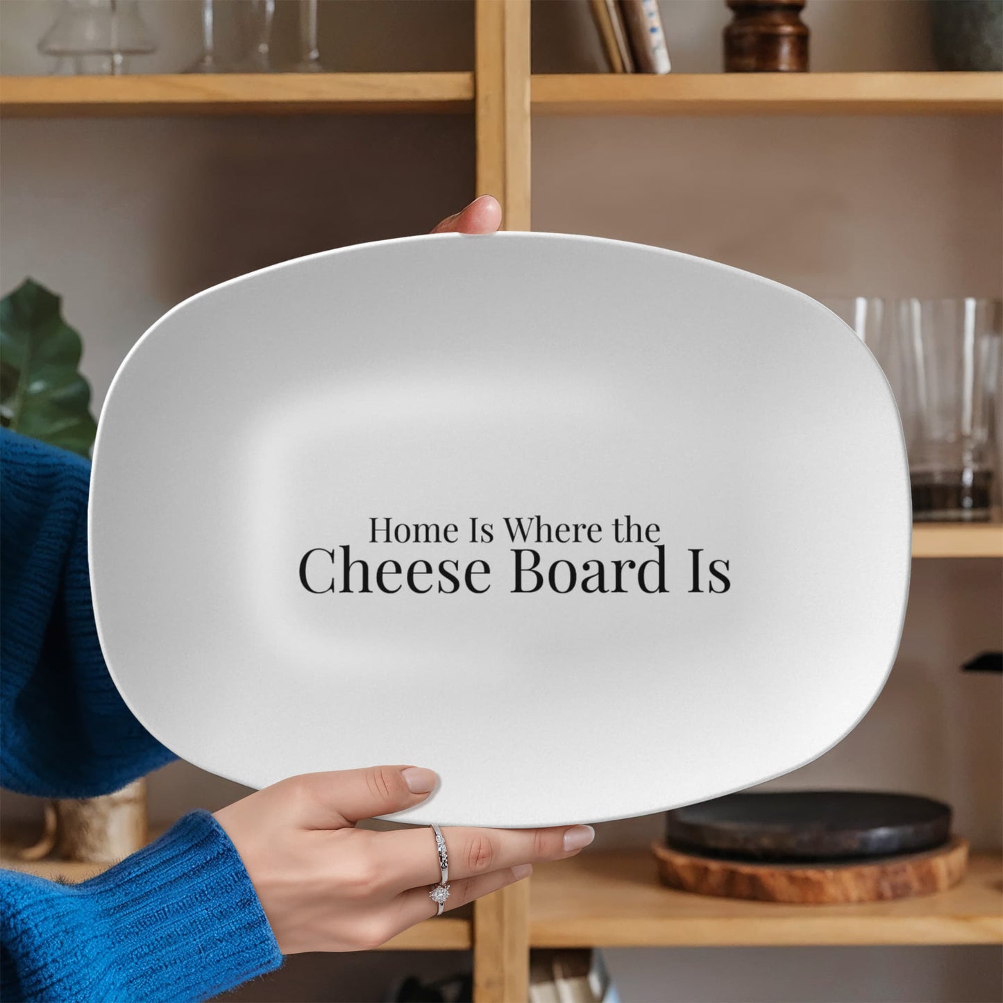 Home Is Where The Cheese Board Is — Charcuterie Serving Platter | Cheese Lover Gift | Kitchen Decor | Entertaining Essential