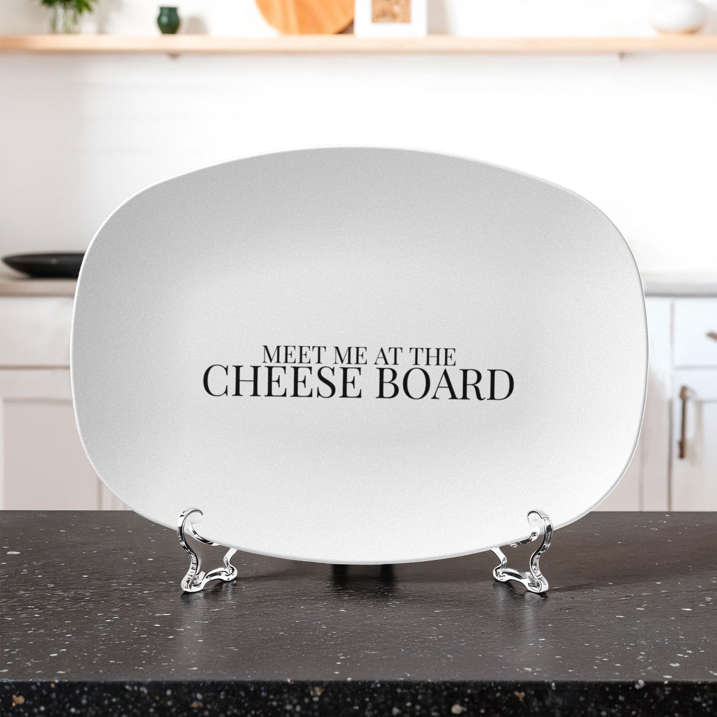 Meet Me At The Cheese Board — Charcuterie Platter | Cheese Lover Gift | Entertaining Serving Tray | Kitchen Decor