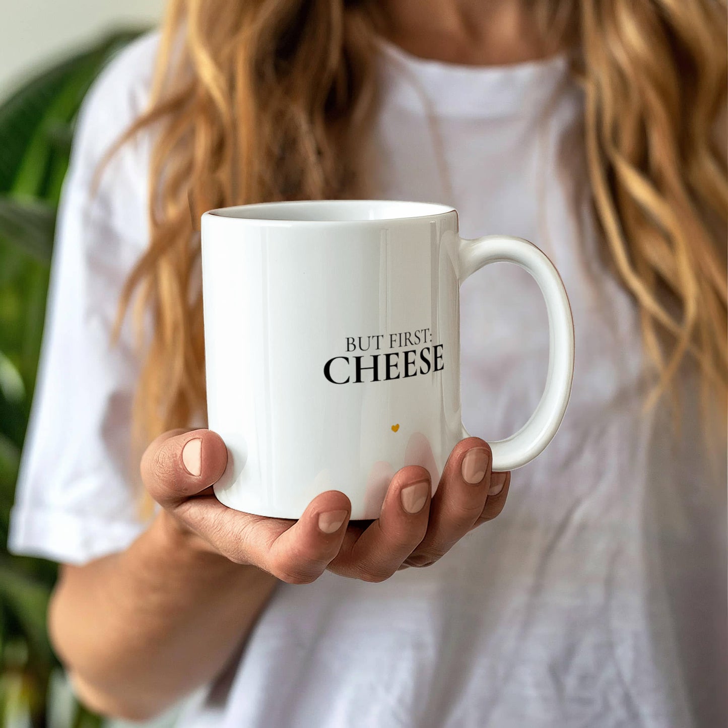 But First Cheese Mug — Minimalist Coffee Mug For Cheese Lovers, Cute Gift Idea