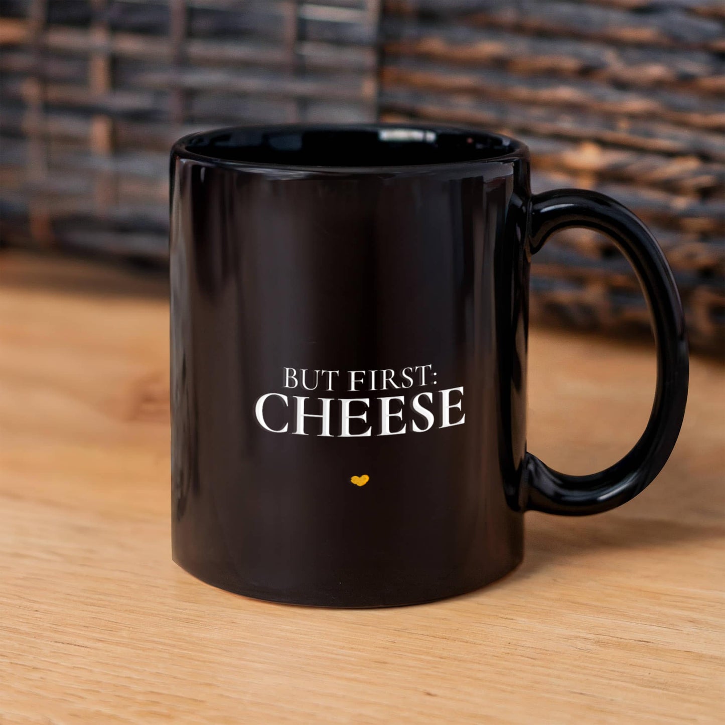 But First Cheese Mug — Funny Coffee Mug for Cheese Lovers, Cute Gift Idea