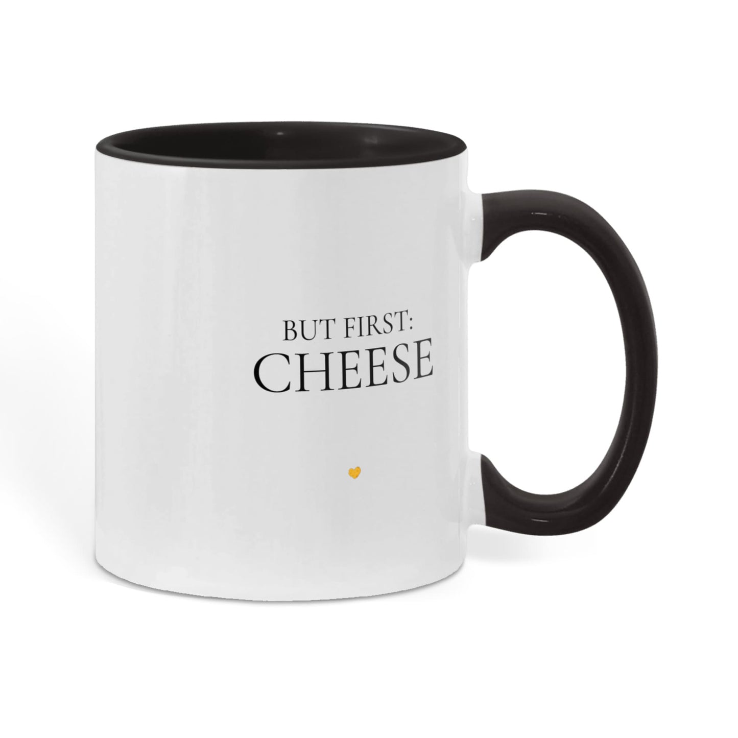 But First, Cheese Mug — Funny Coffee Mug, Cheese Lover Gift, Cute Kitchen Accent Mug