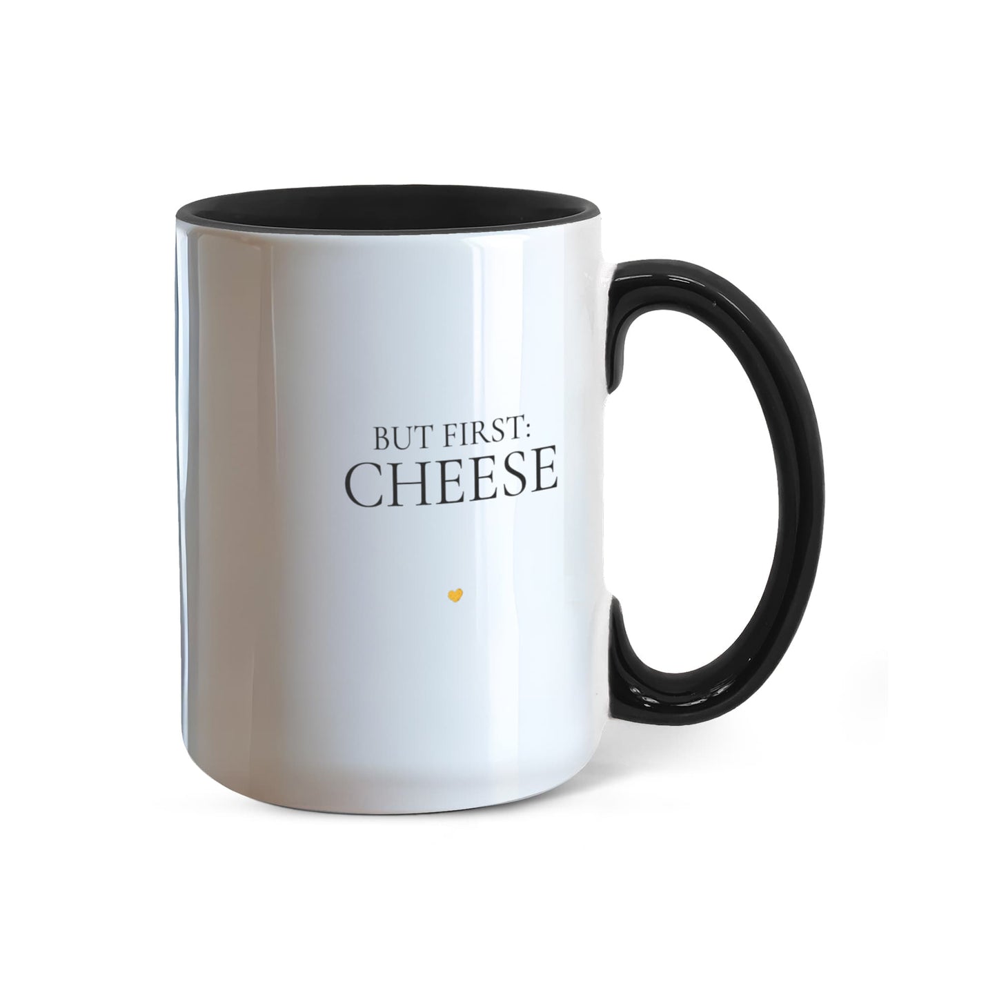 But First, Cheese Mug — Funny Coffee Mug, Cheese Lover Gift, Cute Kitchen Accent Mug